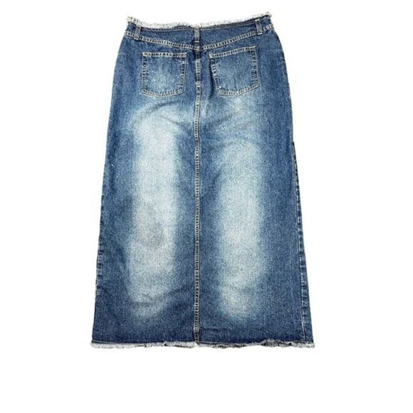 R4R Jeans Slit Skirt Frayed‎ Waist & Hem Denim Distressed Size 15 - Picture 8 of 9